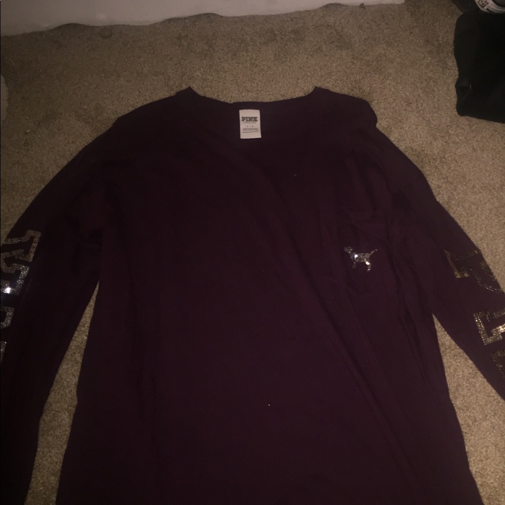burgundy victoria’s secret PINK shirt
